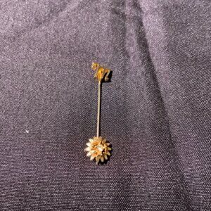 Vtg. Gold‎ Filled “M” and Sunflower Hatpin